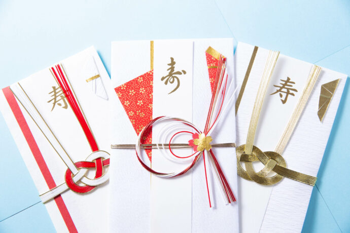 画像：3枚のご祝儀袋