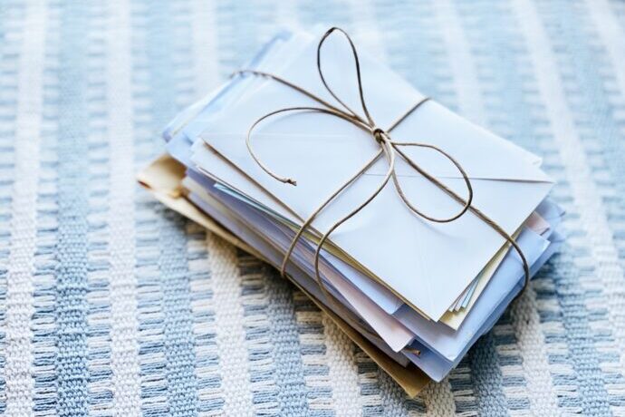 画像:束ねられた手紙