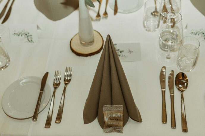 画像：セッティングされたテーブル