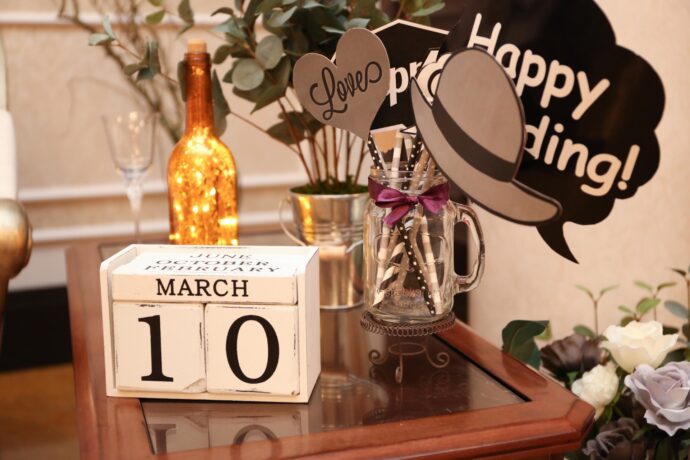 画像:フォトプロップスが置かれたウェルカムスペース