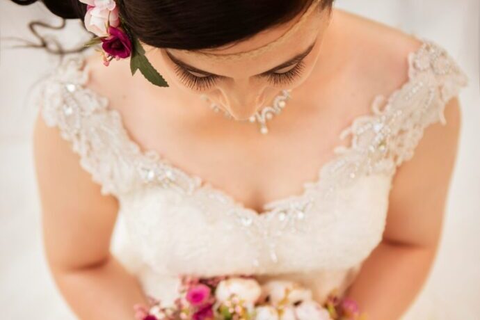 画像：花嫁を上から撮ったもの