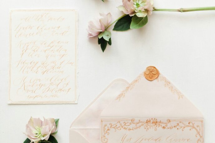 画像:アンティークな雰囲気のレターセット