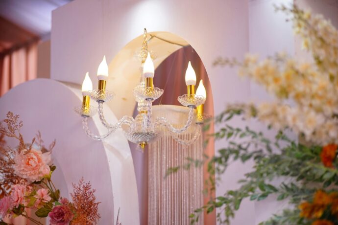 画像：ガラスのシャンデリア