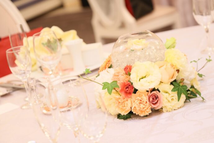画像：ゲストテーブル装花