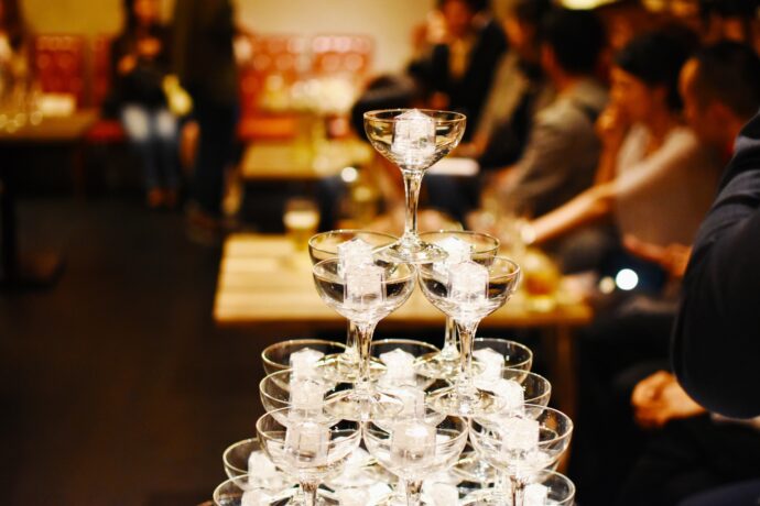 画像：シャンパンタワー