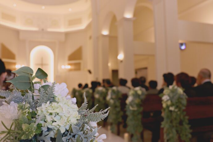 画像：チャペルでの挙式の様子