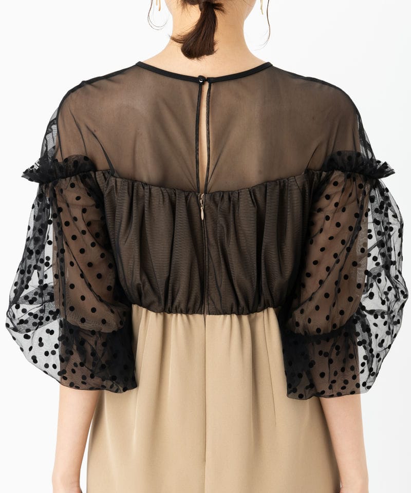 画像：ベージュドレスの見本バック